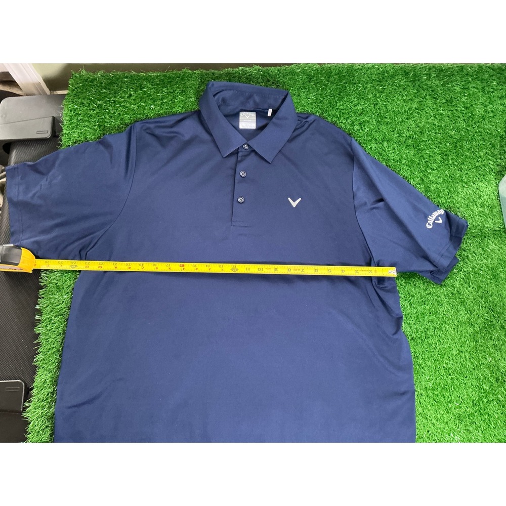 Callaway Mens Opti-Dri Golf Polo Shirt Navy Blue Swing Tech XLT Extra Large Tall